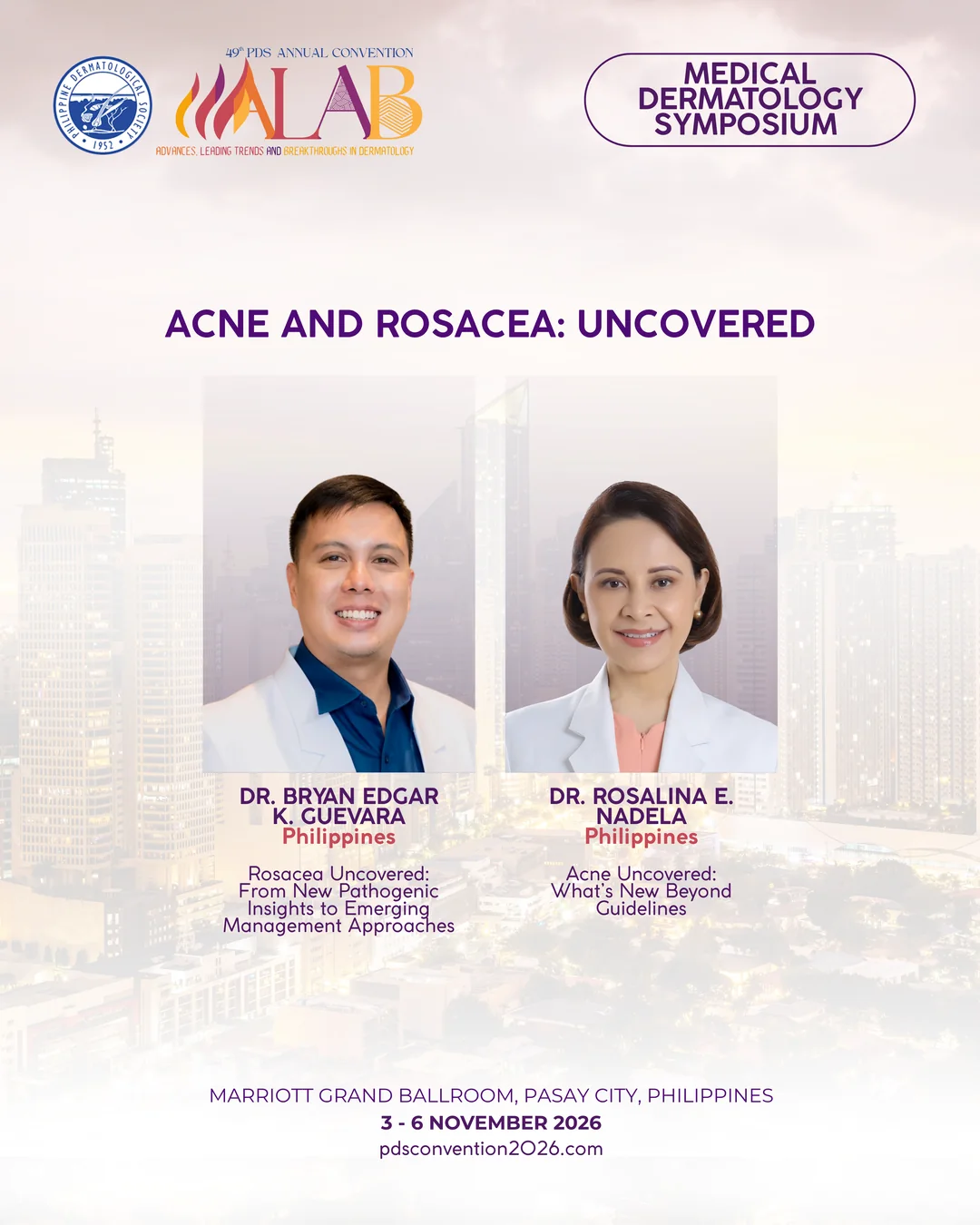 Acne and Rosacea: Uncovered symposium poster